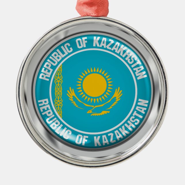 Ornement En Métal Emblème de la ronde du Kazakhstan (Devant)