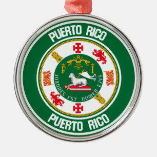Ornement En Métal Emblème de ronde Porto Rico