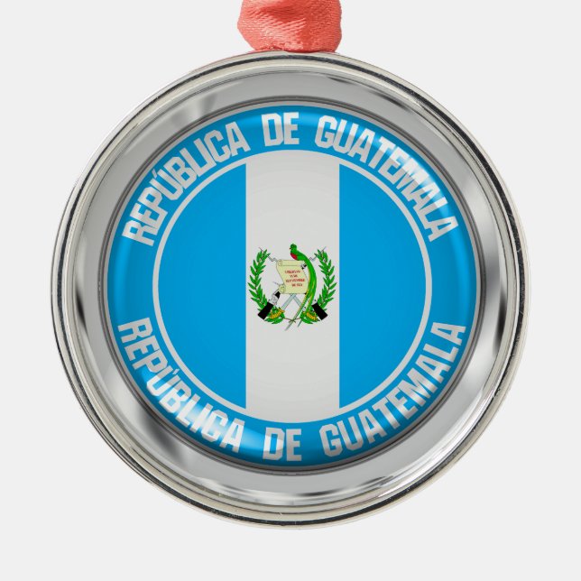 Ornement En Métal Emblème du Guatemala (Devant)