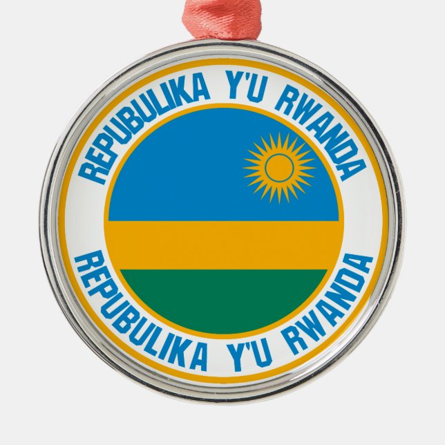 Ornement En Métal Emblème du Rwanda (Devant)