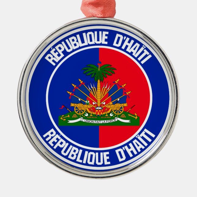 Ornement En Métal Emblème du tour d'Haïti (Devant)