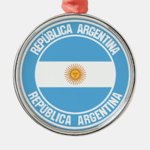 Ornement En Métal Emblème Rond Argentine