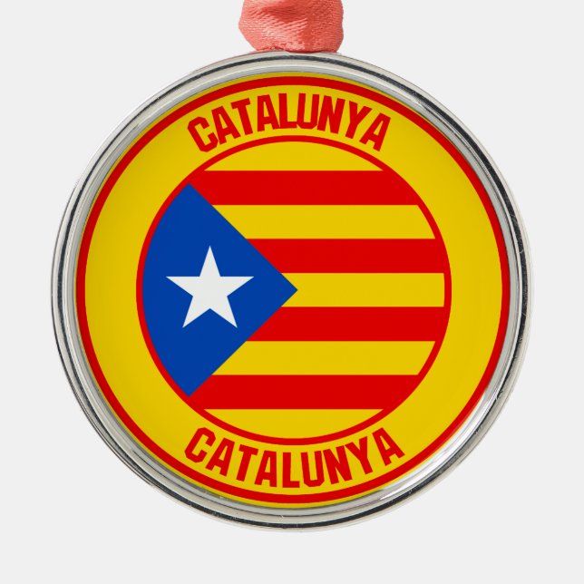 Ornement En Métal Emblème rond Catalunya (Devant)