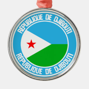 Ornement En Métal Emblème rond de Djibouti