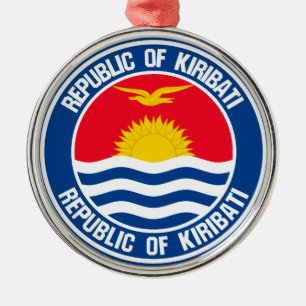 Ornement En Métal Emblème rond de Kiribati