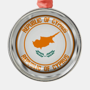 Ornement En Métal Emblème rond de la Chypre