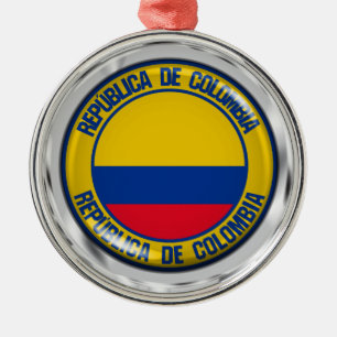 Ornement En Métal Emblème rond de la Colombie