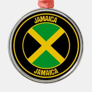 Ornement En Métal Emblème rond de la Jamaïque