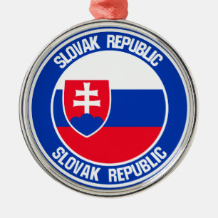 Ornement En Métal Emblème rond de la Slovaquie