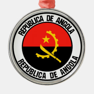 Ornement En Métal Emblème rond de l'Angola