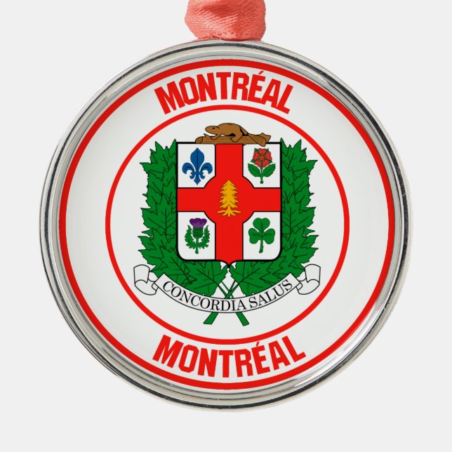 Ornement En Métal Emblème rond de Montréal (Devant)