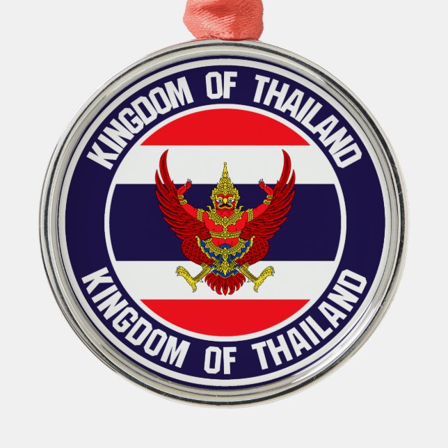 Ornement En Métal Emblème rond de Thaïlande (Devant)
