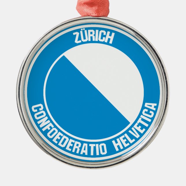 Ornement En Métal Emblème rond de Zürich (Devant)