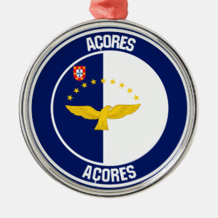 Ornement En Métal Emblème rond des Açores