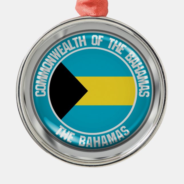 Ornement En Métal Emblème rond des Bahamas (Devant)