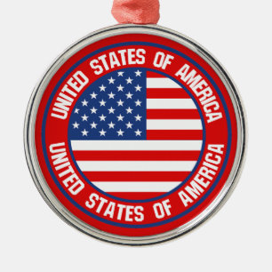 Ornement En Métal Emblème rond des États-Unis