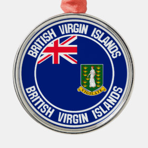 Ornement En Métal Emblème rond des îles Vierges britanniques
