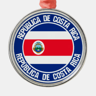 Ornement En Métal Emblème rond du Costa Rica