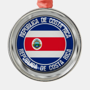 Ornement En Métal Emblème rond du Costa Rica