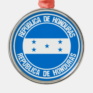 Ornement En Métal Emblème rond du Honduras