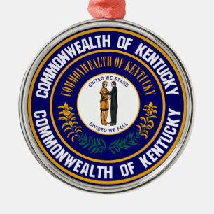 Ornement En Métal Emblème rond du Kentucky