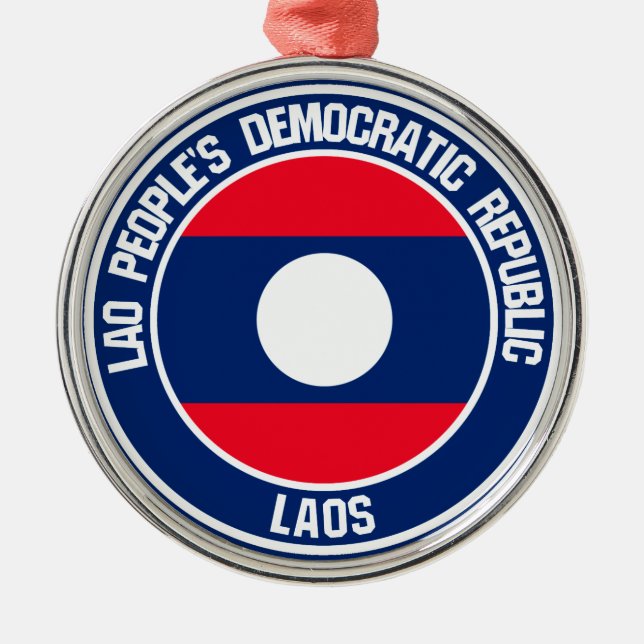Ornement En Métal Emblème rond du Laos (Devant)