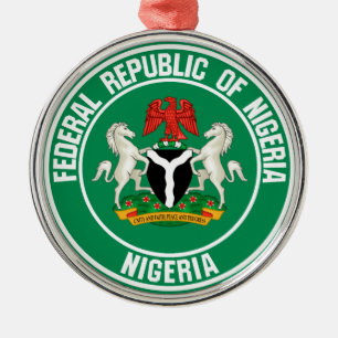 Ornement En Métal Emblème rond du Nigeria