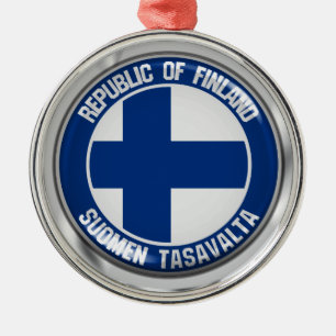 Ornement En Métal Emblème rond finlandais