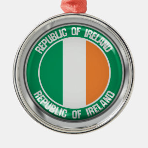 Ornement En Métal Emblème Rond Irlande