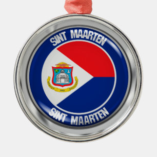 Ornement En Métal Emblème rond Sint Maarten