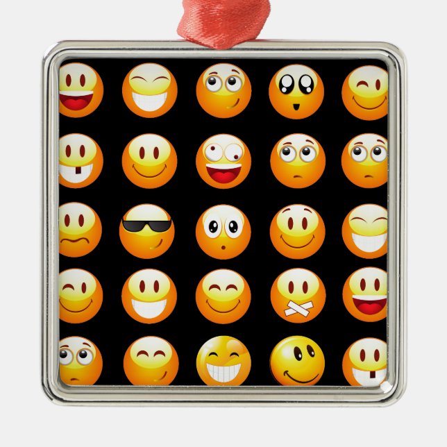 Ornement En Métal emojis noir (Devant)