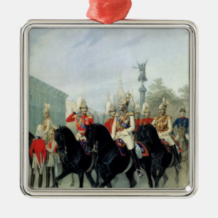 Ornement En Métal Empereur Nicholas I et duc grand Alexandre