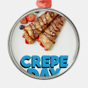 Ornement En Métal En second lieu février - jour de crêpe - jour