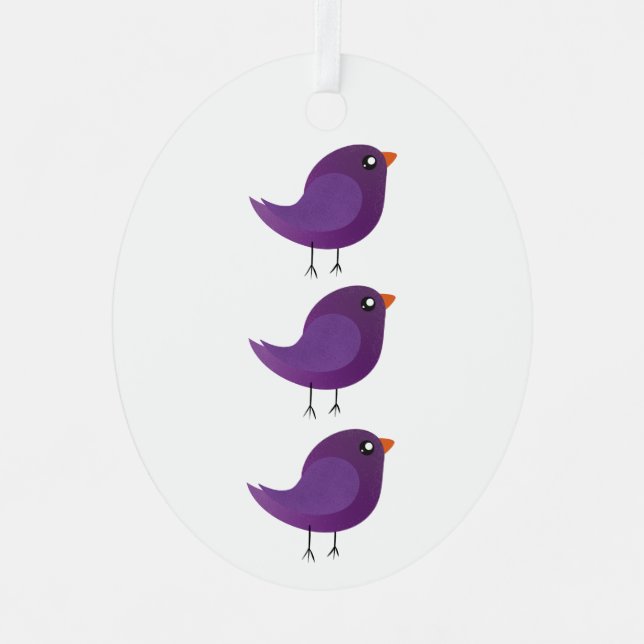 Ornement En Métal Enfants mignonette birdy (Recto)