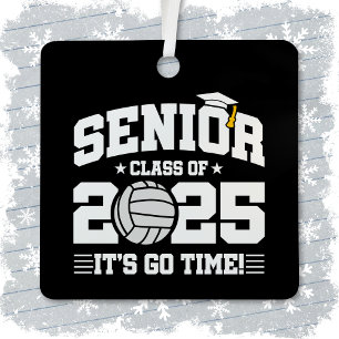 Ornement En Métal Équipe de volleyball Classe 2025 Graduation Senior