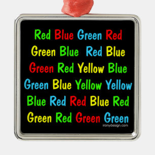 Ornement En Métal Essai de Stroop (foncé)