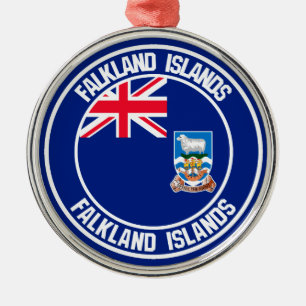 Ornement En Métal Falkland Islands Round Emblem