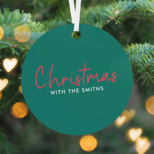 Ornement En Métal Famille Christmas   Stylish Trendy