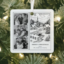 Family Photos Christmas  Village in Winter