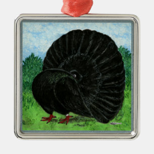 Ornement En Métal Fantail : Noir