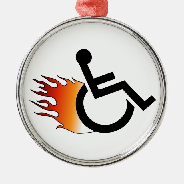 Ornement En Métal Fauteuil roulant flamboyant (Devant)