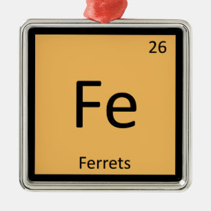 Ornement En Métal Fe - Ferrets Chimie Tableau périodique Élément
