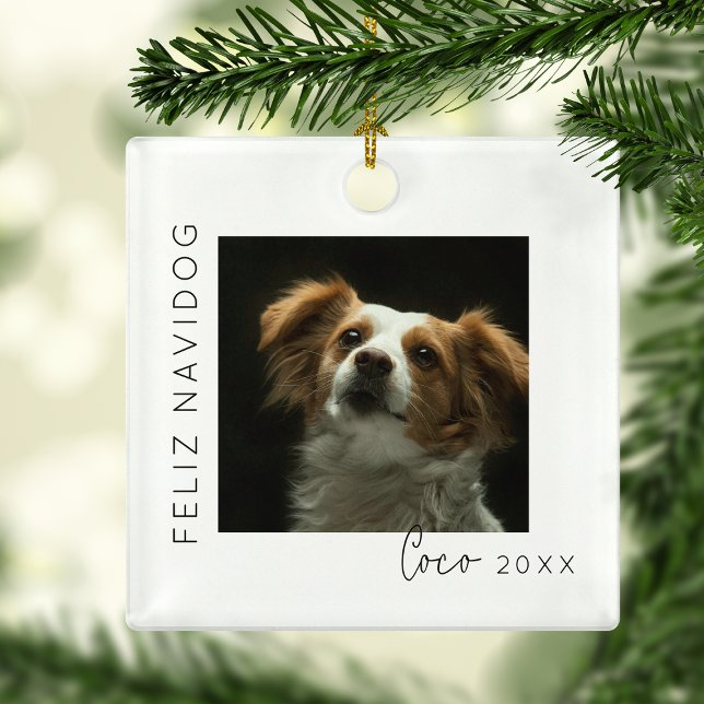 Ornement En Métal Feliz Navidog | Arbre de Noël pour animaux (Créateur téléchargé)
