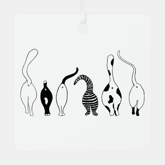 Ornement En Métal Fesses de Chat (Recto)