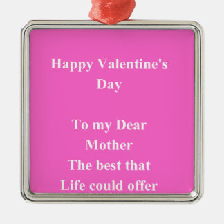 Ornement En Métal Fête de la Mère Valentine