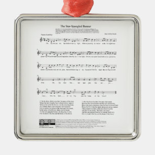 Ornement En Métal Feuille de musique de la bannière nationale de l'h