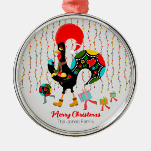 Ornement En Métal Feux de Noël, baubles, cadeaux et coq