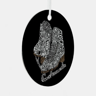 Ornement En Métal Figure Patinage Word Art Patinage sur glace