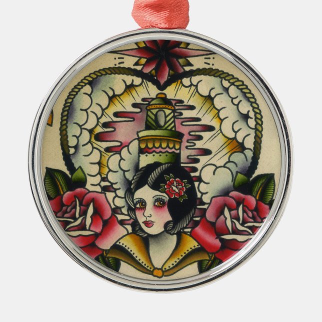 Ornement En Métal fille 1 de marin (Devant)