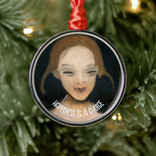 Ornement En Métal Fille souriante, Helene Schjerfbeck